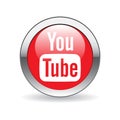 Youtube icon button Royalty Free Stock Photo