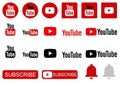 YouTube icon collection Royalty Free Stock Photo