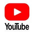 Youtube Icon with Solid White Background