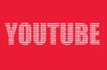 Youtube icon text in text effect in illustrator Royalty Free Stock Photo