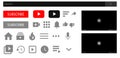 YouTube interface buttons and icons set. Great set for your design, YouTube interface layout. Vector EPS 10