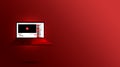 Youtube interface on laptop screen design template. Youtube interface. Application social network for communication. Social media