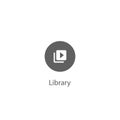 Youtube Library Menu Button Icon Vector. Recent Symbol Illustration