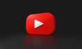 Youtube logo on black background