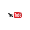 Youtube logo editorial illustrative on white background Royalty Free Stock Photo