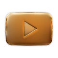 youtube logo gold plate