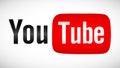 YouTube logo icon text on white background