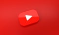 Youtube logo on red background