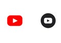 Youtube logo and flat Icon - Social network site Royalty Free Stock Photo
