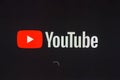 Youtube logo on TV Screen.