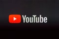 Youtube logo on TV Screen.