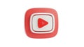 Youtube logo on white background Royalty Free Stock Photo