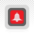 Youtube message notification bell flat icon for apps or websites