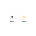 Youtube Music Icon Vector. Circle Musical Note Symbol of Channel