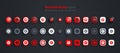 YouTube Music Icons Set Modern 3D And Flat In Different Variations