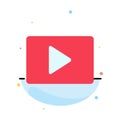 YouTube, Paly, Video, Player Abstract Flat Color Icon Template Royalty Free Stock Photo