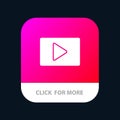 YouTube, Paly, Video, Player Mobile App Button. Android and IOS Glyph Version Royalty Free Stock Photo