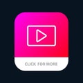 YouTube, Paly, Video, Player Mobile App Button. Android and IOS Line Version Royalty Free Stock Photo