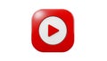 Youtube play button icon Royalty Free Stock Photo