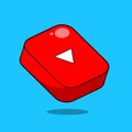 Youtube social media app website icon vector Cube icon