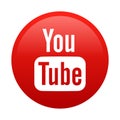 Youtube social media icon button Royalty Free Stock Photo