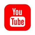 Youtube social media icon button Royalty Free Stock Photo