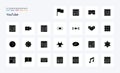 25 Youtube Solid Glyph icon pack