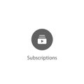 Youtube Subscription Button Icon Vector. Subscriptions Symbol Illustration Royalty Free Stock Photo