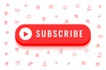 youtube subscription buttons to add more subscriber in your channel Royalty Free Stock Photo