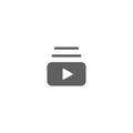 Youtube Subscriptions Button Icon Vector in Trendy Style Royalty Free Stock Photo