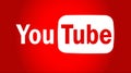 Youtube text with logo icon vector