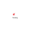 Youtube Trending Icon Vector. Hot Trendy Symbol Illustration Royalty Free Stock Photo