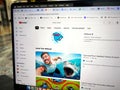 YouTube video platform displayed on a laptop screen showcasing thrilling underwater adventure content and entertainment