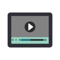 Youtube video play button vector.