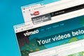 YouTube and Vimeo Royalty Free Stock Photo