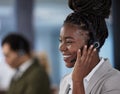 Youve called the right person. a young female call center agent working in an office.