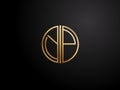 YP Initial circle shape Gold color later Logo Design