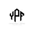 YPF letter logo design with polygon shape. YPF polygon and cube shape logo design. YPF hexagon vector logo template white and Royalty Free Stock Photo