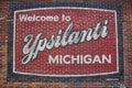 Ypsilanti Welcome Mural on Brick Wall, Michigan