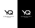 YQ, QY letter logo design template vector . vector logo for company logo identity Royalty Free Stock Photo