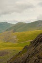 View at Snowdon. Highest mountain range in Wales. Snowdonia National Park. Royalty Free Stock Photo