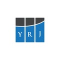 YRJ letter logo design on white background. YRJ creative initials letter logo concept. YRJ letter design Royalty Free Stock Photo