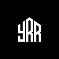 YRR letter logo design on BLACK background. YRR creative initials letter logo concept. YRR letter design Royalty Free Stock Photo