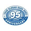 95 years anniversary celebration. 95th anniversary logo design. Ninety-five years logo.