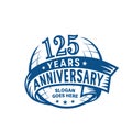 125 years anniversary design template. Anniversary vector and illustration. 125th logo.