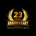 23 years anniversary. Elegant anniversary design. 23rd years logo.