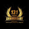 131 years anniversary. Elegant anniversary design. 131st years logo. Royalty Free Stock Photo