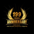 199 years anniversary. Elegant anniversary design. 199th years logo.