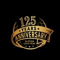 125 years anniversary design template. Anniversary vector and illustration. 125th logo.