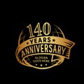 140 years anniversary design template. Anniversary vector and illustration. 140th logo.